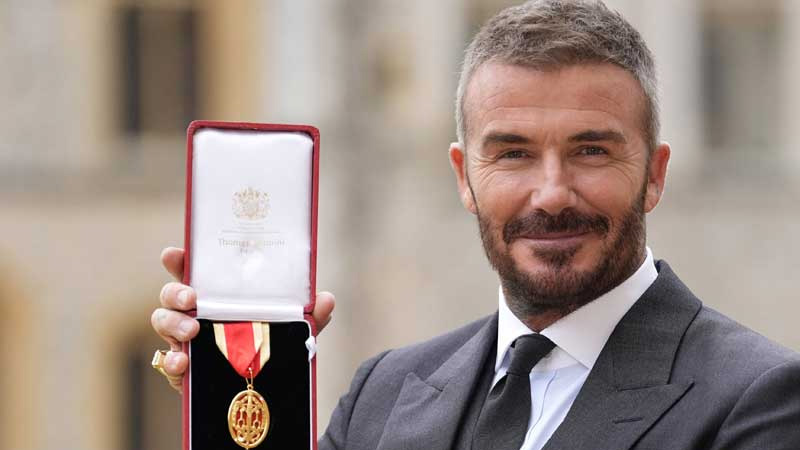 নাইট উপাধি পেলেন ফুটবল তারকা ডেভিড বেকহ্যাম